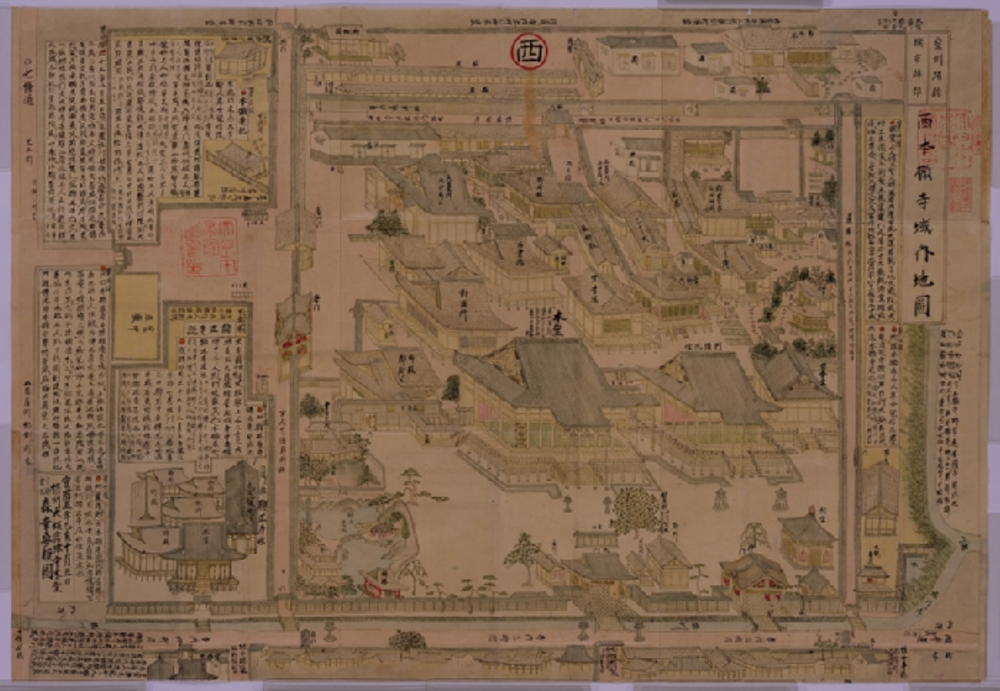 西本願寺域内地図（にしほんがんじいきないちず）